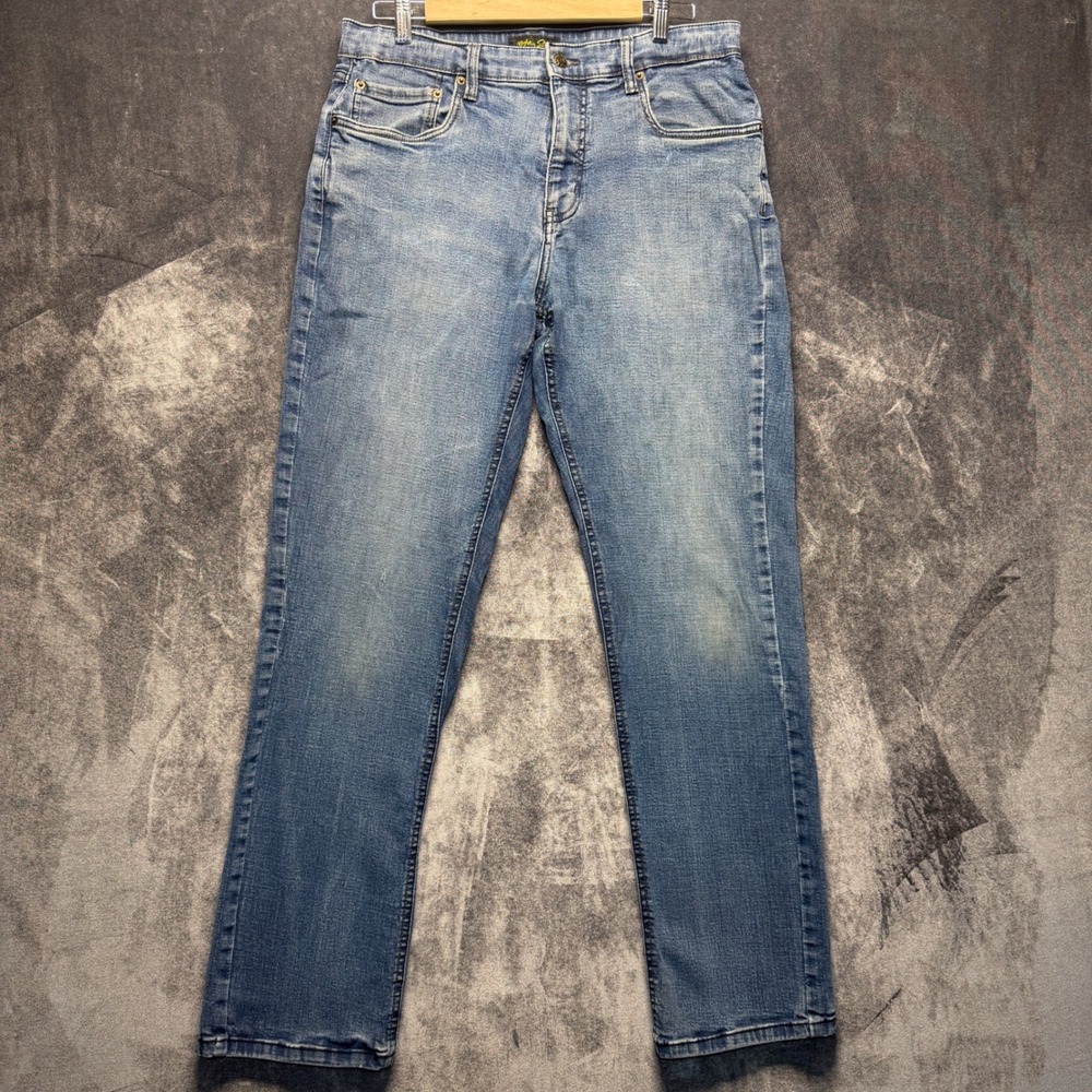 Urban Star Jeans Mens 36x32 Blue Cotton Spandex Straight Leg Mid Rise Light Wash